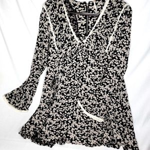 Free People Floral Mini Dress OB558287 Large